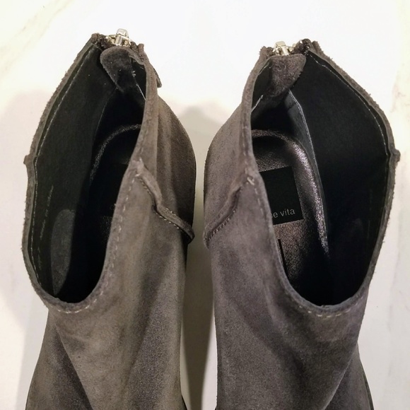 Dolce Vita Tucker Gray Suede Ankle Boots Western Shoes Zip Women's Shoes - Picture 8 of 12